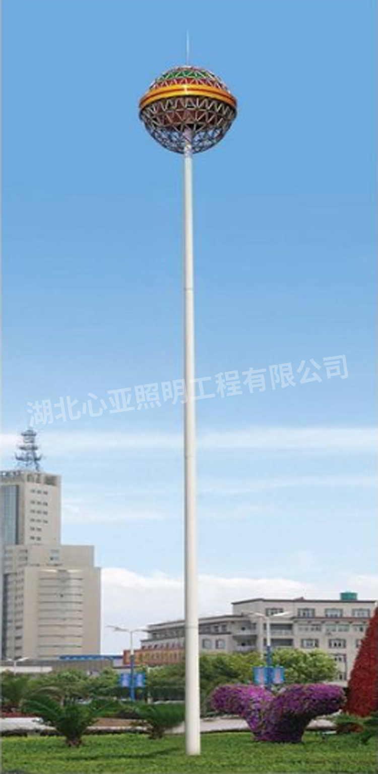 峡口广场30米高杆灯完成图