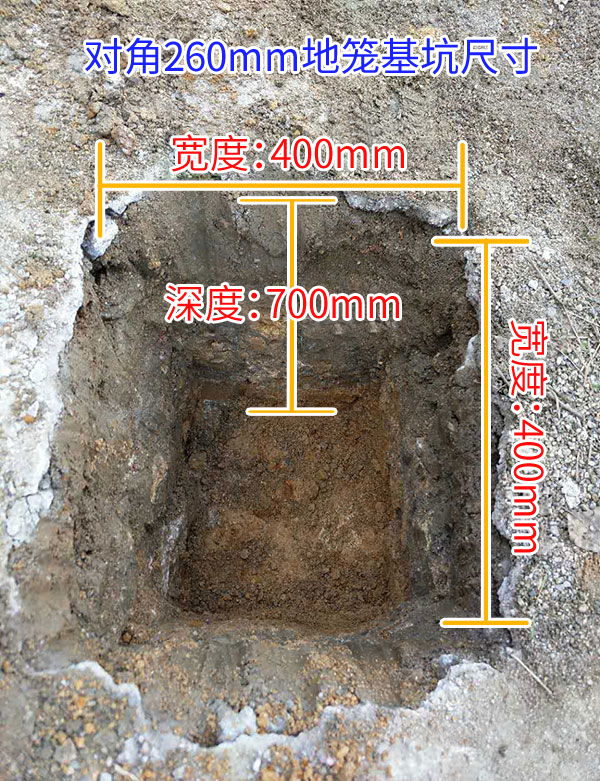 挖路灯基坑图