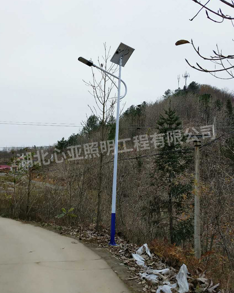 太阳能路灯安装完成效果