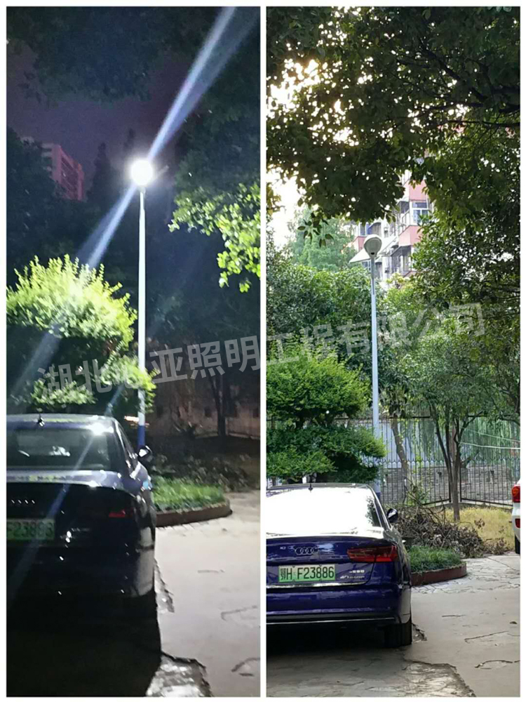 荆门东宝区福城花园社区太阳能路灯
