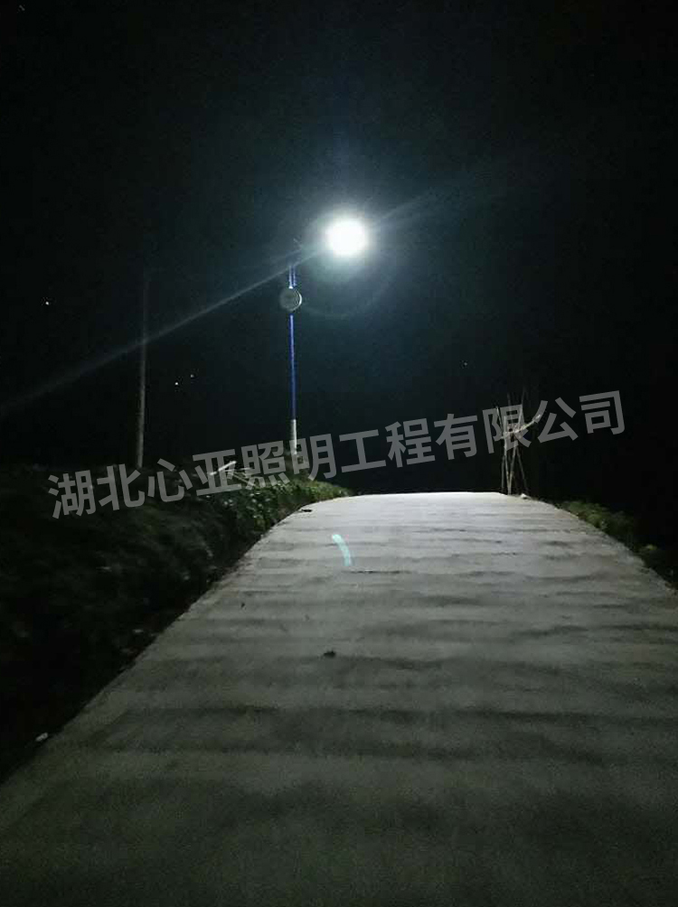 水湾村太阳能路灯夜晚效果