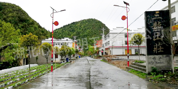 太阳能路灯安装后效果