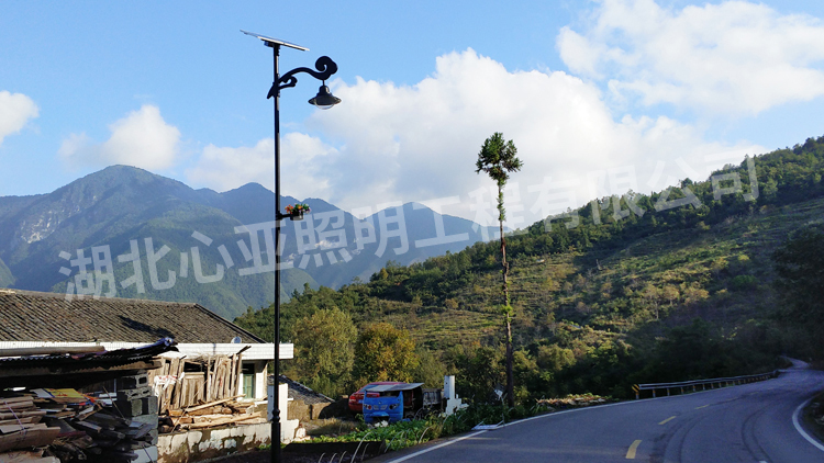 兴山高桥乡贺家坪村太阳能路灯照明项目